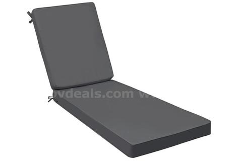 Brand New - 80x23x2 in. Outdoor Chaise Lounge Cushion, Fade-Resistant, Waterproof, Dark Gray - Shipping Available