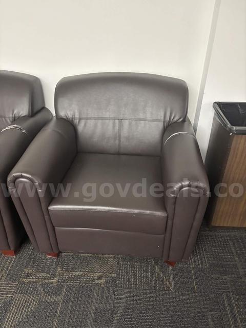 3 leather/pleathr chairs with tears