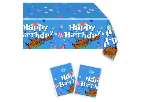 Brand New - 2 PCS - Reusable 2pcs Cartoon Blue Party Tablecloth 42x71inch  - Shipping Available