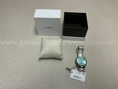 Citizen Men’s Tsuyosa Automatic, light blue dial stainless steel watch