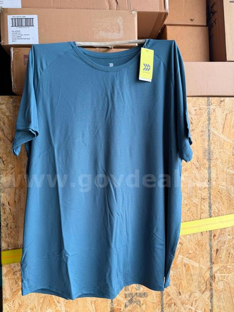 Case Pack of All In Motion - Blue Men's Big Linear Mesh Raglan T-Shirt - Size Men's Big XXL