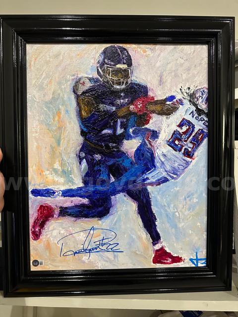 Autographed - Hand painted picture of Derrick Henry (Titans)