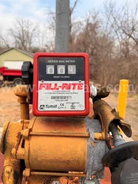 900‑Gallon Steel Gasoline Fuel Tank with Electric Pump – Former Municipal Use – Fair Used Condition