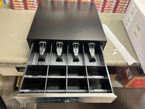 LOT# 3 QTY 10 APG VBS296-5-BL1616-B5 CASH DRAWERS (NEW IN OEM PACKAGING) - SHIPPING AVAILABLE