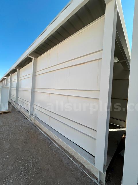 PDC Steel Building, 54ft-7in L x 10ft W x 12ft-4in H, w/ Stand, Platform, Stairs
