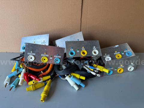 Lot of Industrial High Voltage Electrical Cable Assemblies, Connector Panels & Power Distribution Components