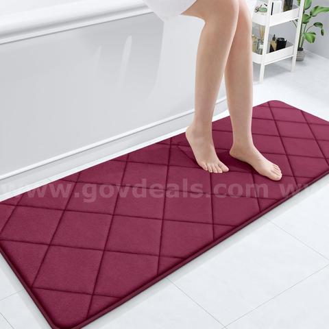 Brand New - Memory Foam Bath Mat 59"x20", Burgundy - Shipping Available