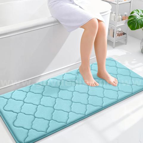 Brand New - Memory Foam Bath Mat Rug 47"x17", Sky Blue - Shipping Available