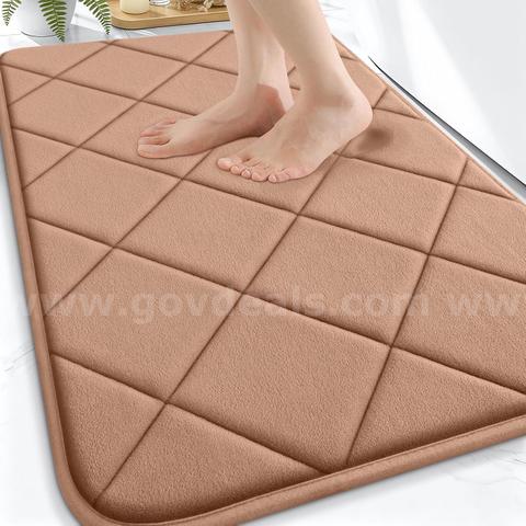 Brand New - Memory Foam Bath Mat 30"x20", Machine Washable Carpet, Dark Beige - Shipping Available