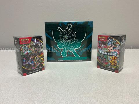 Pokémon Scarlet & Violet Twilight Masquerade, Mega Evolution pitch black booster bundle,Chaos Rising booster bundle