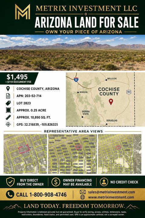 0.25ac Nice residential lot, Cochise County AZ
