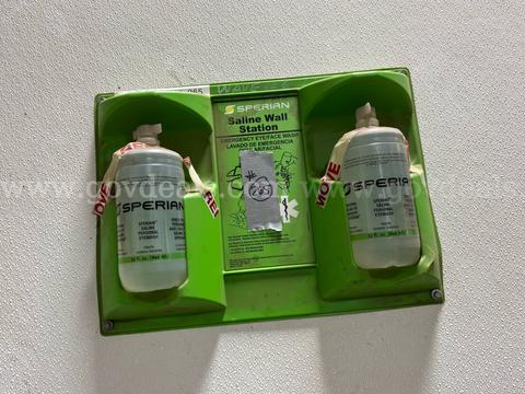 Wall-Mounted Emergency Eye Wash Station (Sperian Saline Unit)