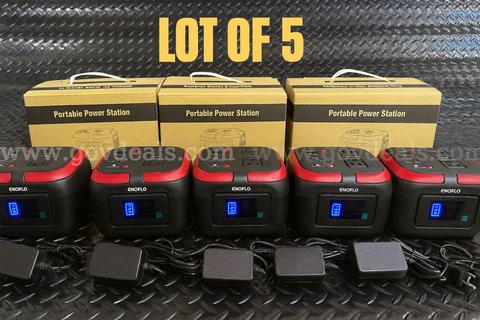 Lot of 5 - FREE SHIPPING – Portable Power Station 97Wh 120W Backup Lithium Battery