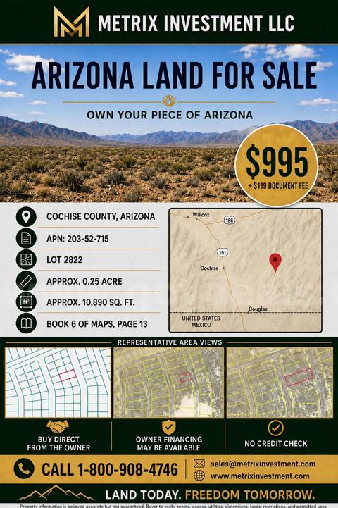0.25ac Nice residential lot, Cochise County AZ