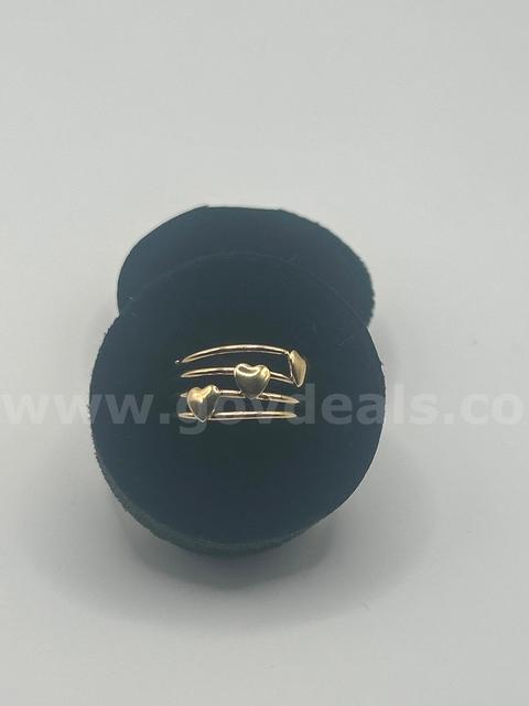 Beautiful Multi-Band Heart Ring, 24K Gold, Ladies, Size 7.5 READ ⬇️