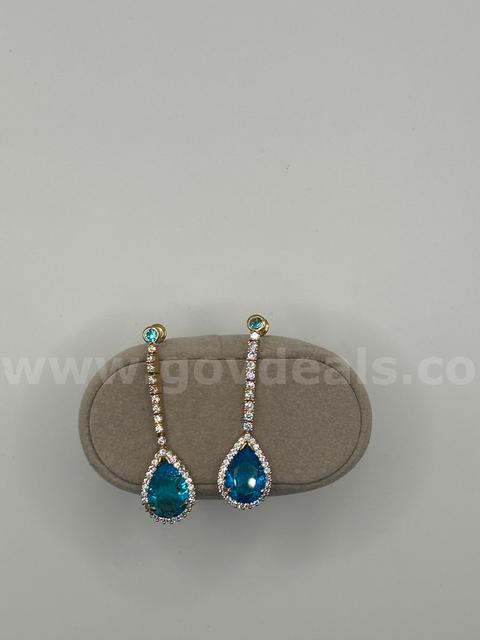 24K Gold, Unique & Fabulous CZ Earrings. READ ⬇️