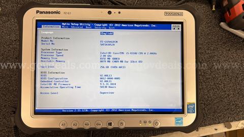 Lot of 13 Panasonic FZ-G1 i5-4310 8gb Boots to BIOS
