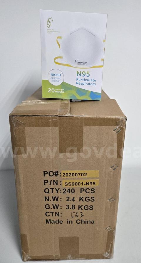 Case of 200 Pieces – Shining Star SS9001 N95 Particulate Respirators