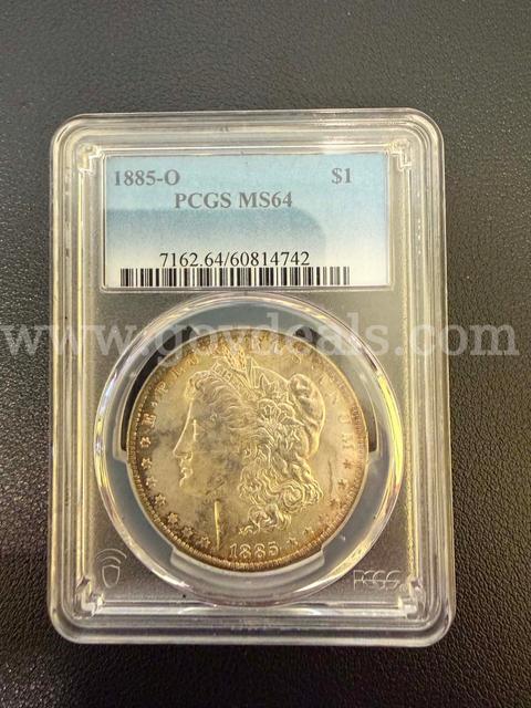 1885-O Morgan Silver Dollar PCGS MS64 – Beautiful Toning – Free Gift & Shipping!!