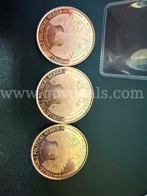 Lot of 3 Disme Political Series 1 Oz Copper Rounds – MAGA Border Designs + Free Gift