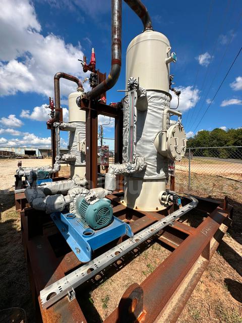 VCU Knockout Scrubber Skid, 36" OD x 8' S/S, 250psig, w/ 20gpm Pump, Qty 1, Unus