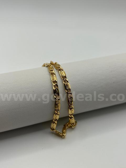 24K Gold, 11 Unique Swirl Link Anklet. READ ⬇️