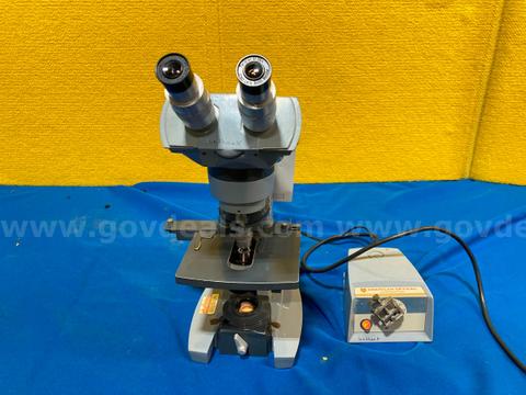 (1) American Optical Microscope and Transformer