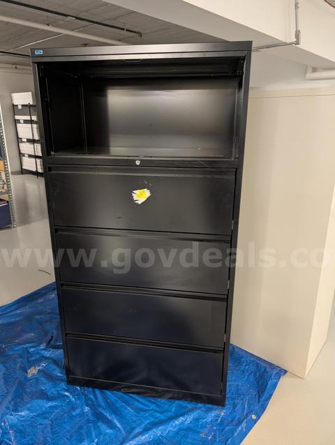 Tall Black Filing Cabinet