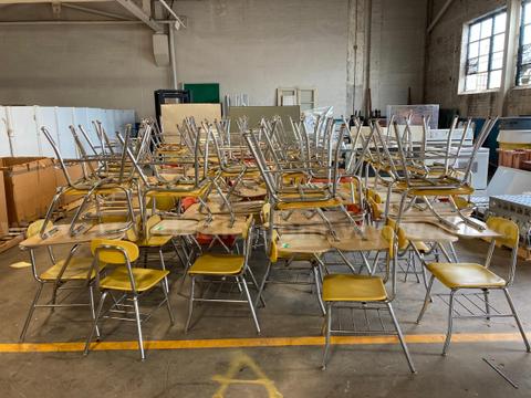 (1) Lot of School Desk Chairs