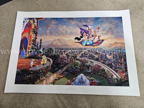 Outstanding Thomas Kinkade Limited Edition Aladdin Disney Series with Certificate of Authenticity # 161/1155