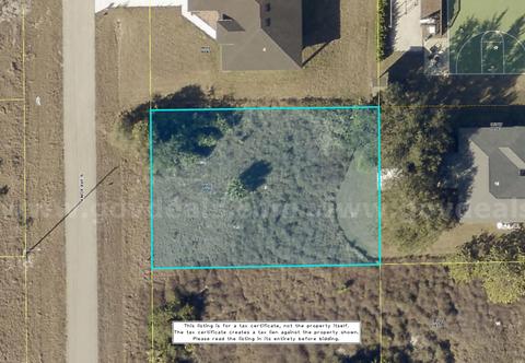 Matured Tax Lien Certificate #2423915 - Lehigh Acres, Lee County, FL - No reserve.