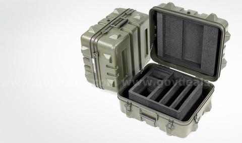 LOT OF 2 U.S. ARMY Military THERMODYNE HARD TRANSPORTATION CASE COLOR GREEN USED