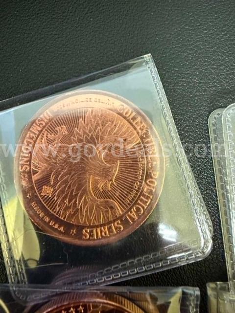 Lot of 4 Disme Political Series 1 Oz Copper Rounds – MAGA Border Designs + Free Gift