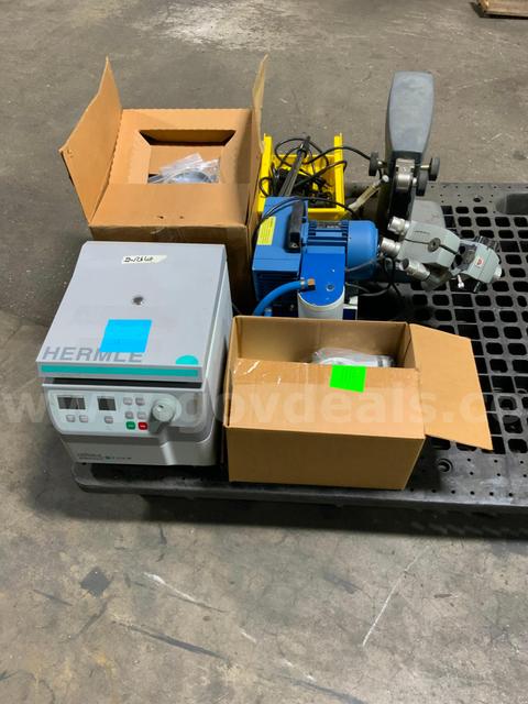 Lot of Laboratory Equipment Centrifuge Pump Microscope Water Heater Stapler LDX Analyzer #W26