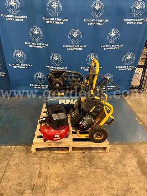 DeWalt Pressure Washer + Porter-Cable Compressor + Puma Motor Lot