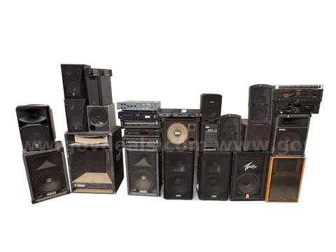 AUDIO EQUIPMENT MIXED LOT - Speakers, Amps, Mixers & more