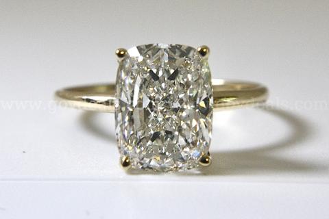 4.02 Carat Lab Diamond 14K Gold Ring IGI Certified