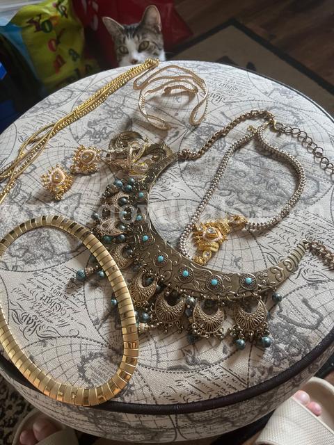 Lot of Egyptian-Style Gold-Plated Jewelry (Not Solid Gold)