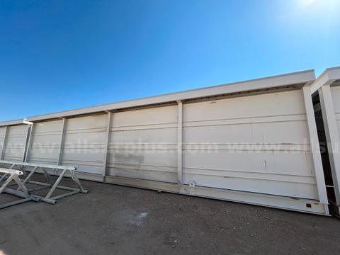 PDC Steel Building, 54ft-7in L x 10ft W x 12ft-4in H, w/ Stand, Platform, Stairs