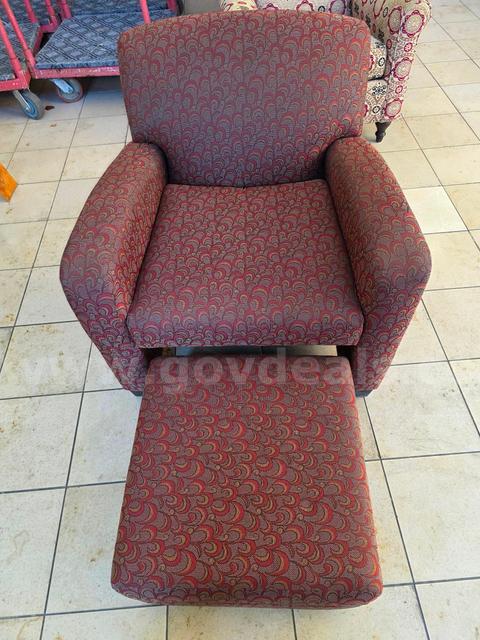 2 SITTING CHAIRS W/HIDDEN OTTOMAN