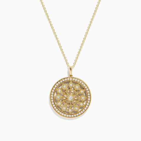 EFFY (14K YELLOW GOLD DIAMOND NECKLACE & PENDANT)