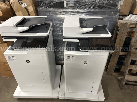 Lot 2 HP LaserJet Managed Flow MFP E62665 Black printer 3GY17A