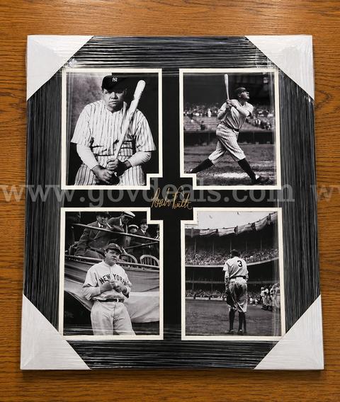 Outstanding Babe Ruth Collage Laser Signed, Great Collectors Piece