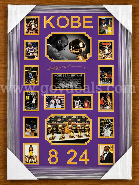 Outstanding Kobe Bryant Laser Signed Collage, Collectors!!!!!