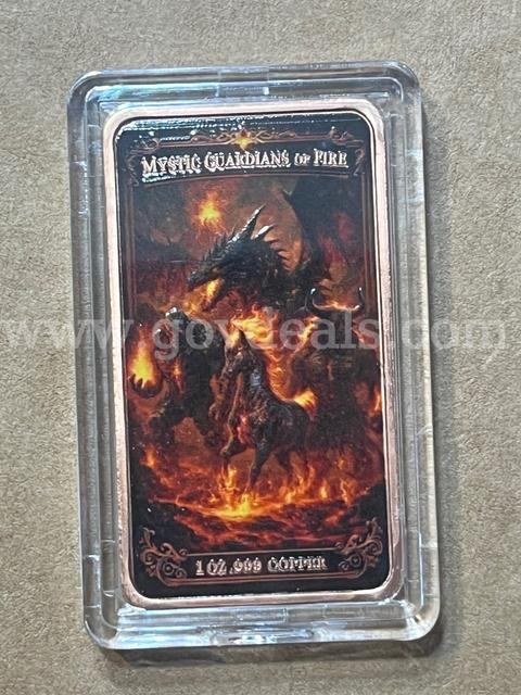 Mystic guardians of fire 1oz. Copper