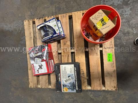 1 Pallet of Mixed Tools & Hardware (Delta, Craftsman, Campbell Hausfeld + Misc Items)(PICK-UP ONLY)