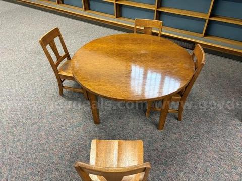 Wood Round Table
