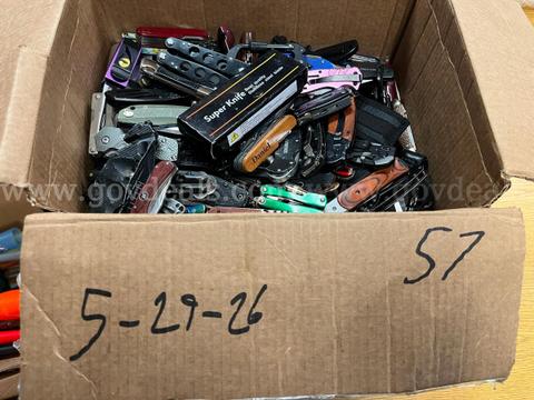 Box Of Misc. Knives/Multi-Tools (57 LBS) (ID #12385) (TSA)