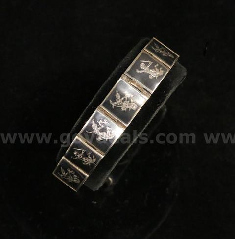 Vintage Silver Siam Design Bracelet, 17.3 Grams
