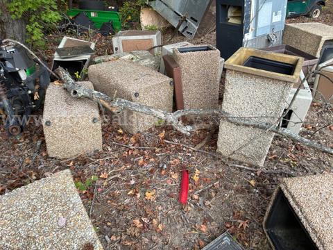 Lot of 18 garbage can housings